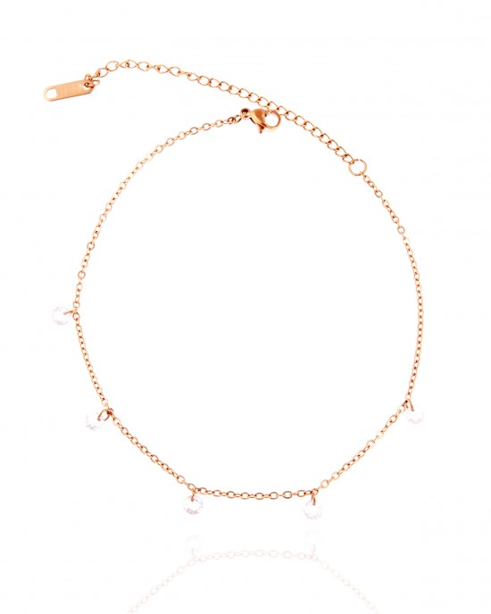  Anoxic Steel Foot Chain in Pink Gold AJ (ARK0012RX)