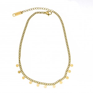 Foot Chain from Surgical Steel in Yellow Gold AJ (APK0017X)