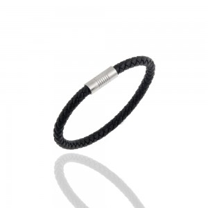 Men's Steel Leather Bracelet AJ (BDA0004)