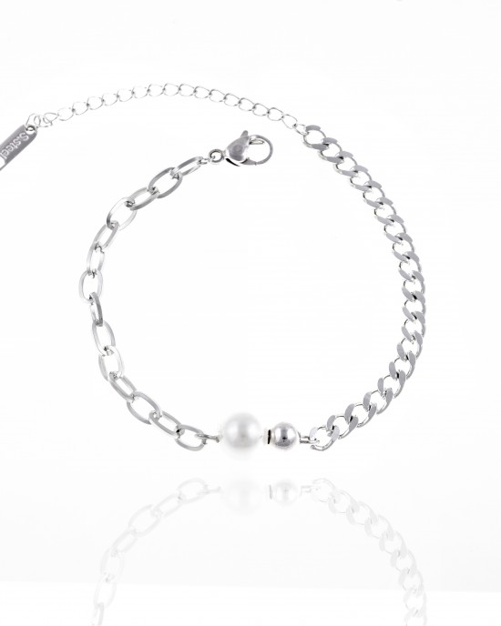 Bracelet-Chain from Steel to Silver AJ (BK0018A)