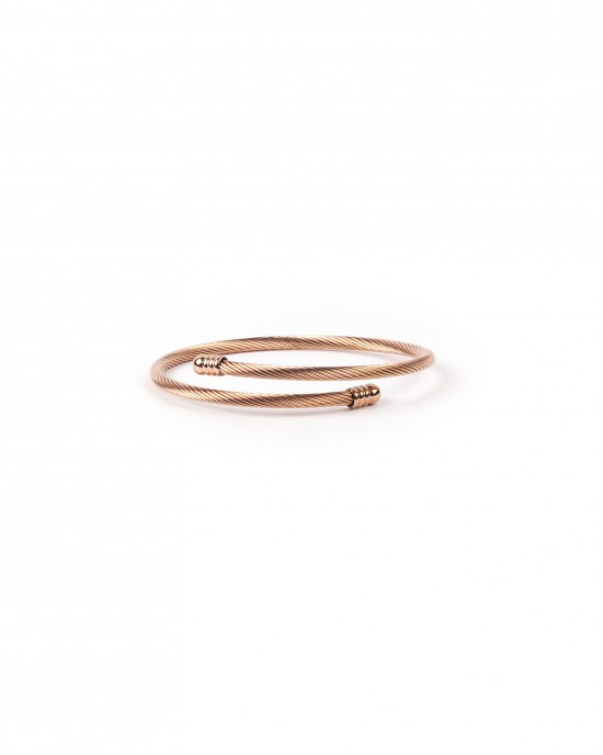 Women's Bracelet Rod Made of Steel in Pink Gold AJ (BK0073RX)