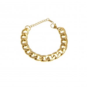 Stainless steel bracelet - Stainless steel handle in yellow Gold AJ (BK0103X)