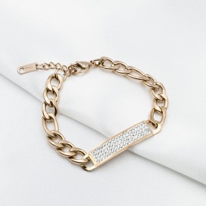  Bracelet-Steel Identity in Pink Gold AJ (BK0115RX)