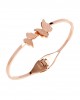  Butterflies-Bracelet Steel Butterflies in Rose Gold AJ (BK0135RX)