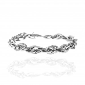  Men's Chain Bracelet from Steel to Silver AJ (BK0188A)