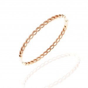  Women's Steel Bracelet-Stainless Steel in Pink Gold AJ (BK0206RX)