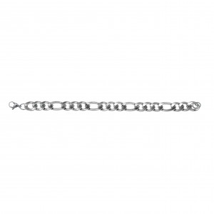  Men's Surgical Steel Bracelet in Silver AJ (BKA0096A)
