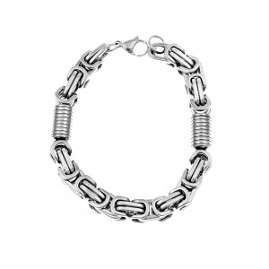  Men's Steel Bracelet in Silver AJ (BKA0152A)