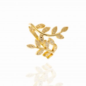 Ασημένιο 925-Δαχτυλίδι Κλάρα Γυναικείο σε Χρυσό AJ(DA0061X)