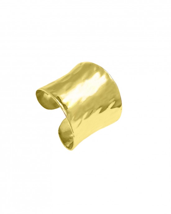 Ασημένιο 925-Δαχτυλίδι-Σεβαλιέ σε  Κίτρινο Χρυσό AJ(DA0082AX)