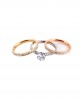 Women's steel rings in gold pink gold and silver AJ(DK0003AS)