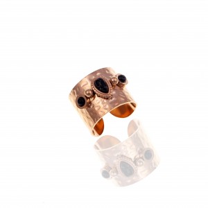  Ring-Chevalier with Steel Stones in Rose Gold AJ (DK0025RX)