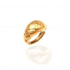 Δαχτυλίδι Γυναικείο από Ατσάλι σε Κίτρινο Χρυσό AJ(DK0029X)