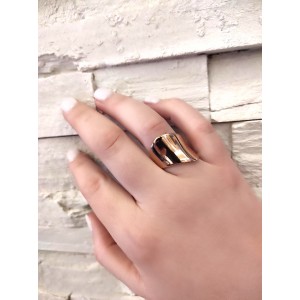 Δαχτυλίδι-Γυναικείο από Ατσάλι σε Ροζ Χρυσό AJ(DK0034RX)