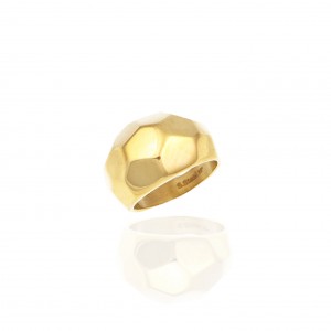 Δαχτυλίδι Γυναικείο από Ατσάλι σε Κίτρινο Χρυσό AJ(DK0038X)