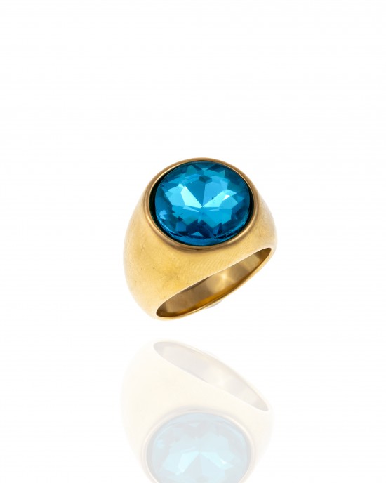 Δαχτυλίδι-Γυναικείο από Ατσάλι σε Χρυσό AJ(DKS0010X)