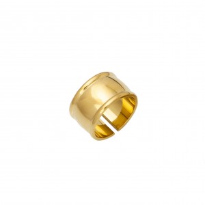 Δαχτυλίδι Γυναικείο Σεβαλιέ από Ατσάλι σε Χρυσό AJ(DKS0014X)