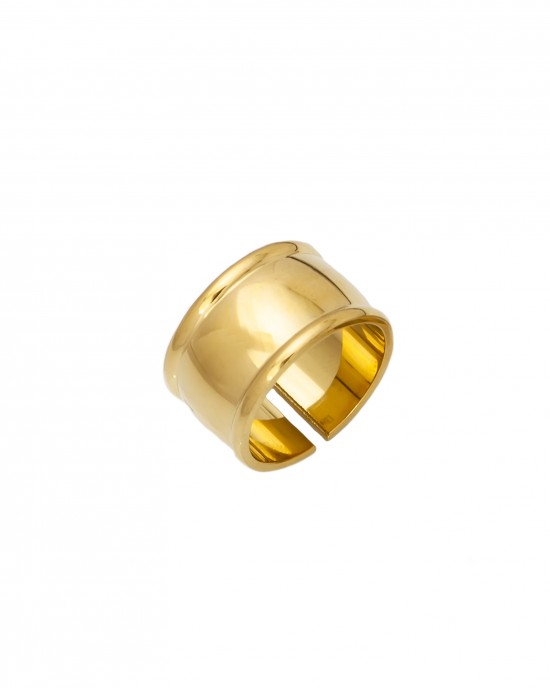 Δαχτυλίδι Γυναικείο Σεβαλιέ από Ατσάλι σε Χρυσό AJ(DKS0014X)