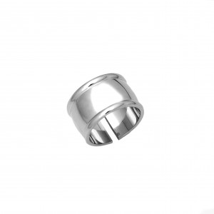 Δαχτυλίδι Γυναικείο Σεβαλιέ από Ατσάλι σε Ασημί AJ(DKS0016A)