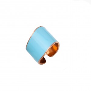 Δαχτυλίδι Γυναικείο Σεβαλιέ από Ατσάλι σε Ρόζ Χρυσό AJ(DKS0018RX)