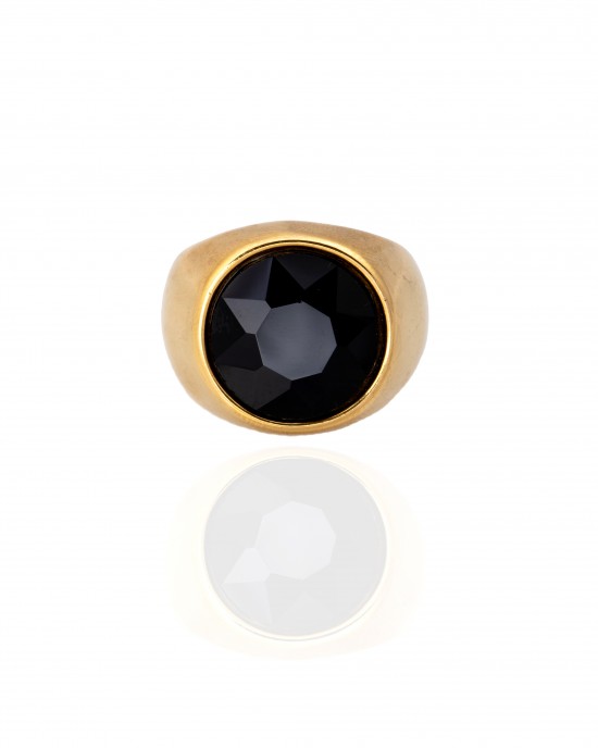 Δαχτυλίδι- Sevalie με Πέτρα από Ατσάλι σε Χρυσό AJ(DKS0025X)