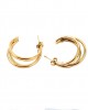 Women's Earrings Puppets in Color Yellow Gold made of AJ Steel (SKK0023X)