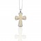 Sterling Silver 925-Women's Cross with Chain Bicolor AJ (KA0017A)