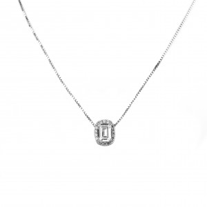 Sterling silver 925 necklace with zircon stones