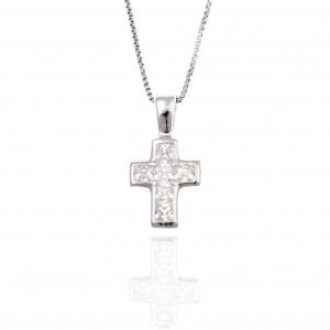 Sterling Silver 925- Cross with Chain in Silver AJ (KA0069)