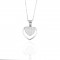 Ασημένιο 925 Κολιέ-Καρδιά με Αλυσίδα σε Ασημί AJ(KA0081A)