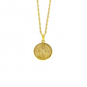  Silver 925-Constantine Necklace in Yellow Gold AJ (KA0104X)