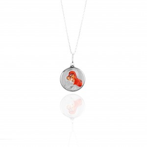  Silver 925-Necklace-Amulet of the Virgin in Silver AJ (KA0129A)