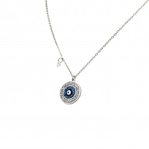 Women's Necklace with Stainless Steel and Stress Silver  AJ(KK0039A)