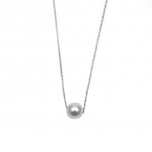 Women's Necklace with Pearl Steel AJ KK0047