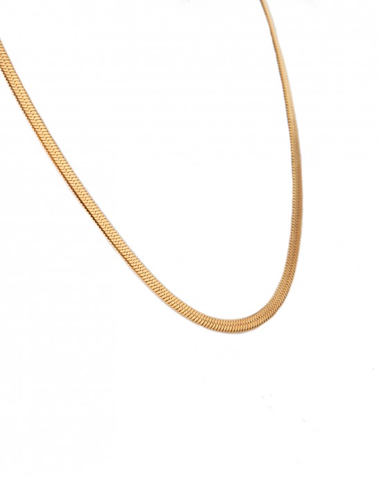 Κολιέ-Αλυσίδα  από Ατσάλι σε Κίτρινο Χρυσό AJ(KK0063X)