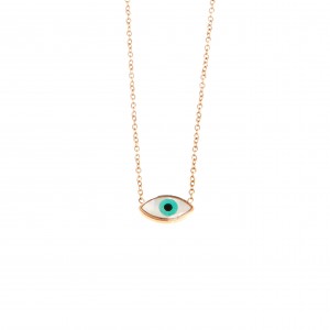 Eye Steel Necklace in Pink Gold AJ (KK0109RX)