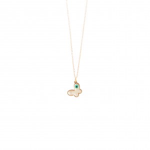  Necklace - Steel Butterfly in Rose Gold AJ (KK0114RX)
