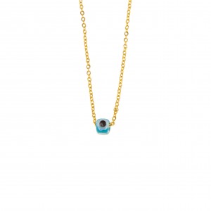  Stainless Steel Eye Necklace in Yellow Gold AJ (KK0128X)