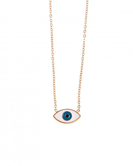  Necklace-Eye from Steel in Pink Gold AJ (KK0132RX)