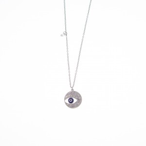 Women's Crescent Necklace from Steel to Silver AJ (KK0153A)