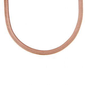 Αλυσίδα-Φίδι Γυναικεία από Ατσάλι σε Ροζ Χρυσό AJ(KK0165RX)