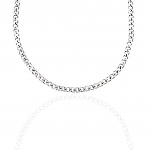  Stainless Steel Necklace in Silver AJ (KK0220A)