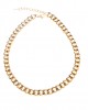 Women's Steel Necklace with Stones in Yellow Gold AJ (KK0256X)