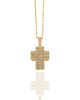 Women's Cross with Steel Chain in Gold AJ(KK0306X)