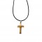 Male cross made of hypoallergenic steel with gold plated AJ(KKA0071)
