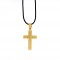 Ανδρικός Σταυρός από Ατσάλι σε Κίτρινο Χρυσό AJ(KKA0098X)