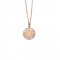  Women's Necklace with Monogram K in Pink Gold made of Steel with Zircon Stones AJ (KM0069RX)