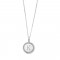  Women's Necklace with Monogram K in Steel Silver Color with Zircon Stones AJ (KM0070A)