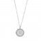  Women's Necklace with Monogram M in Steel Silver Color with Zircon AJ Stones (KM0072A)