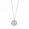  Women's Necklace with Monogram A in Silver Color with Zircon AJ Stones (KM0073A)